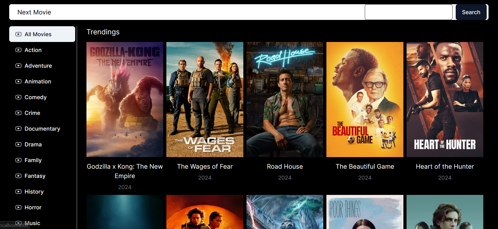 NextJS Movie Website