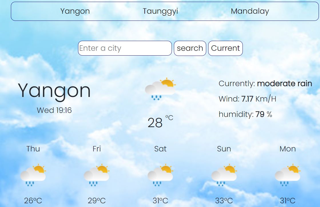 JS Weather Website